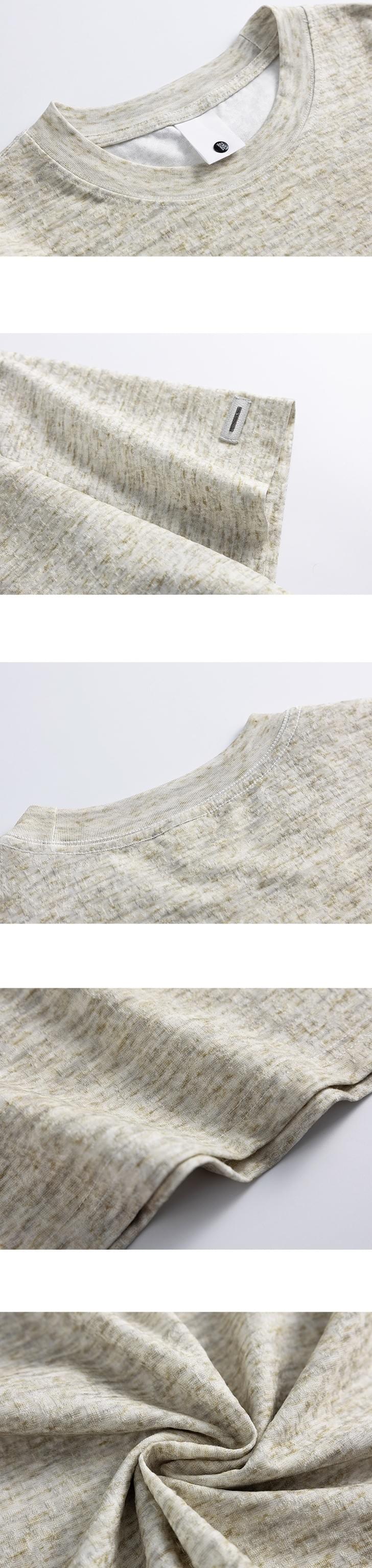 日系混色紗織設計 透氣短袖 T-Shirt [SBT-1513]