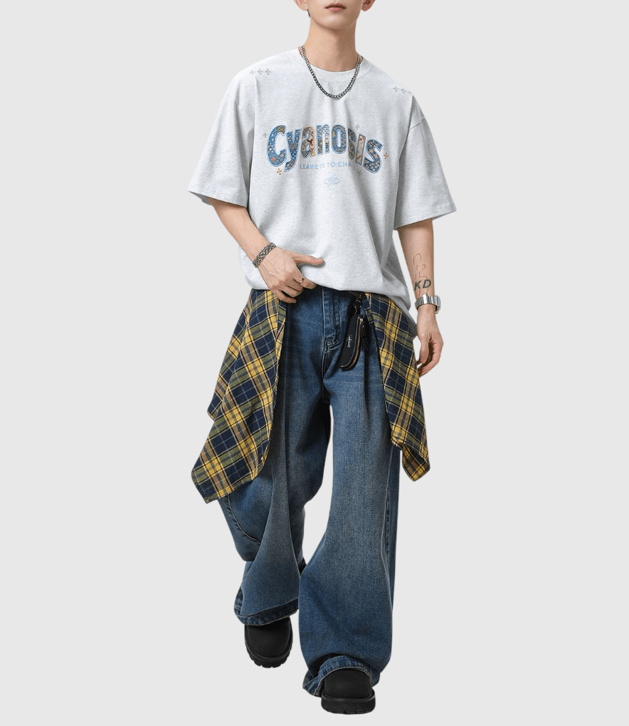 藝術彩繪刺繡文字圖案設計 純棉短袖 T-Shirt [SBT-1516]