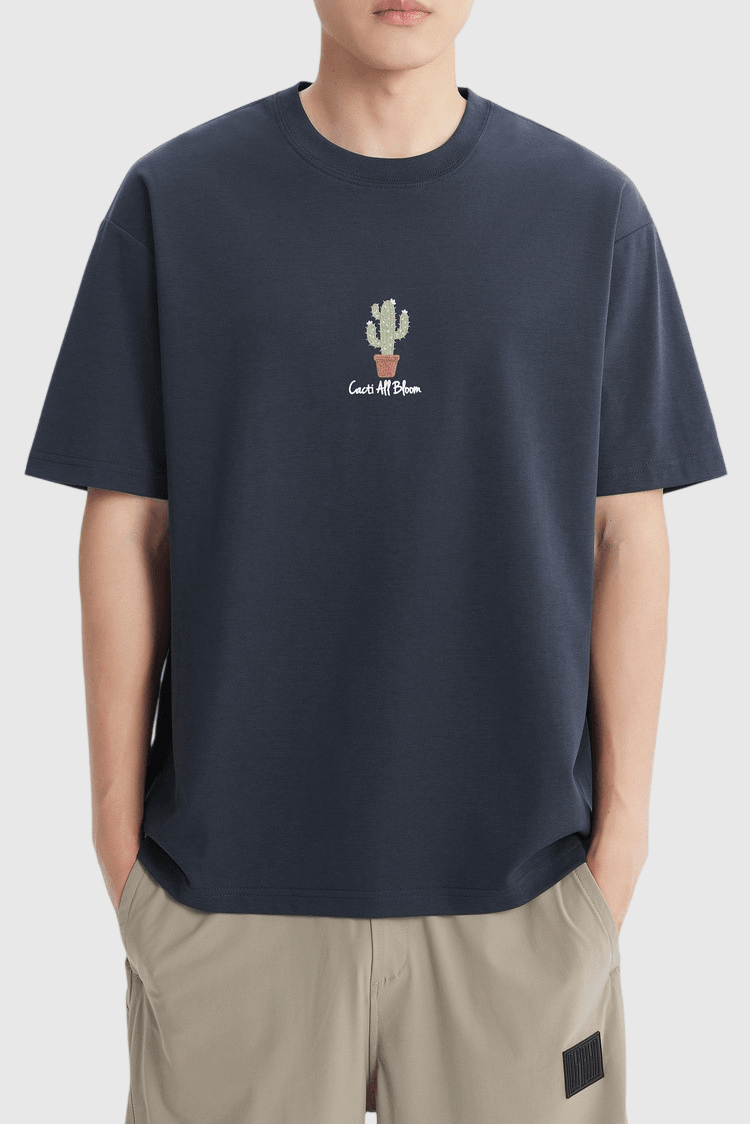 仙人掌細圖案印燙設計 短袖 T-Shirt [CBT-1577]