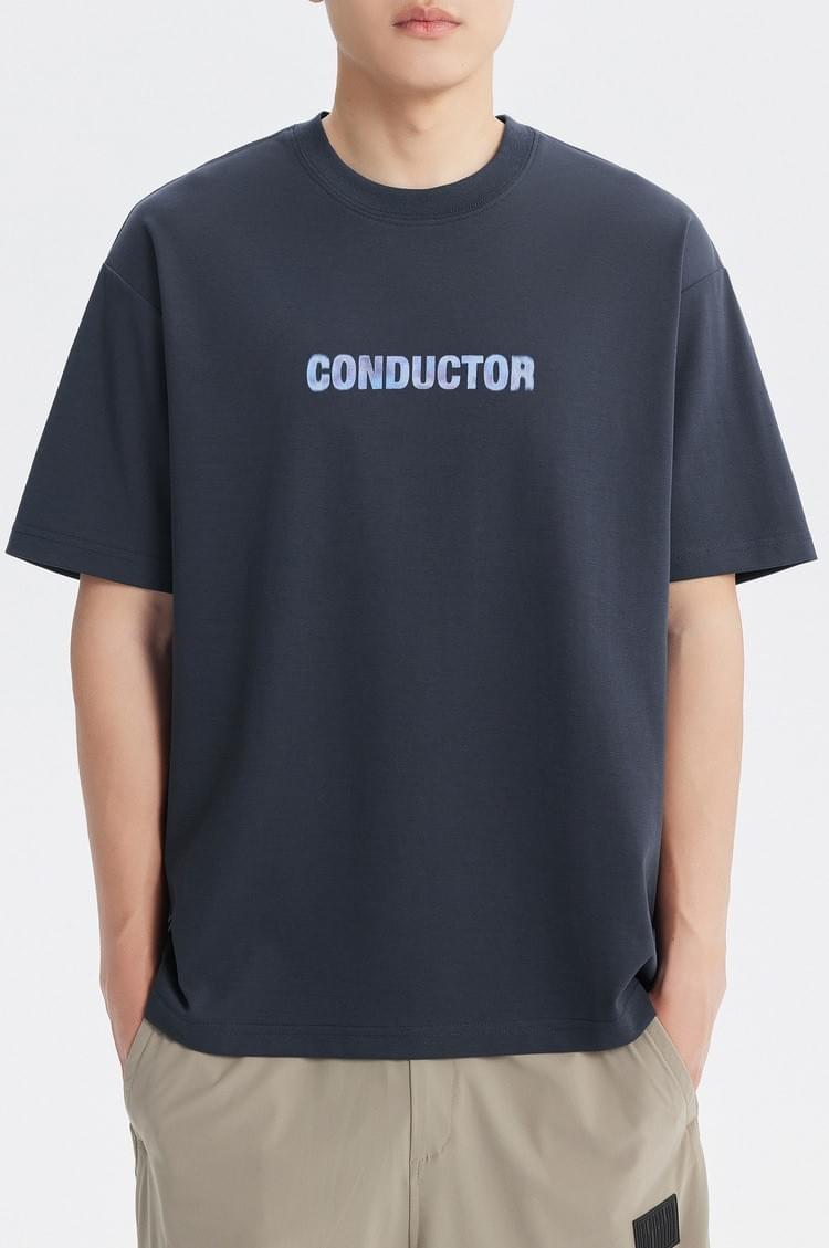 漸層色文字印燙設計 短袖 T-Shirt [CBT-1584]