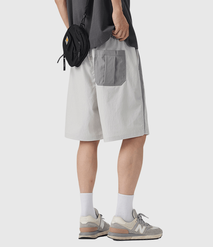 日系色系層次撞色拼布設計 透氣短褲 [SBST-1169]