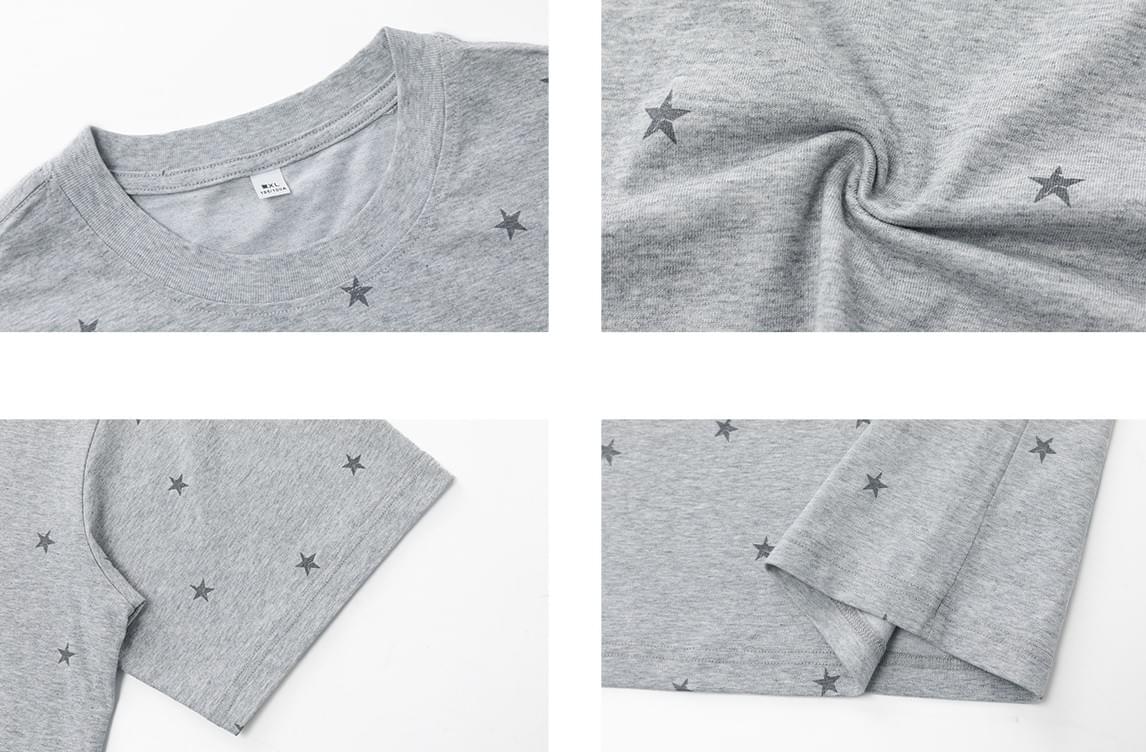 復古滿天星圖案印燙設計 純棉短袖 T-Shirt [SBT-1550]