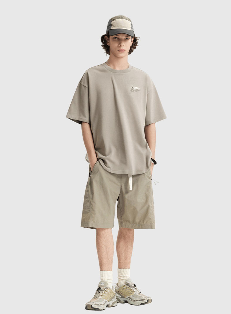 戶外登山地圖圖案文字印燙 短袖 T-Shirt [CBT-1266]