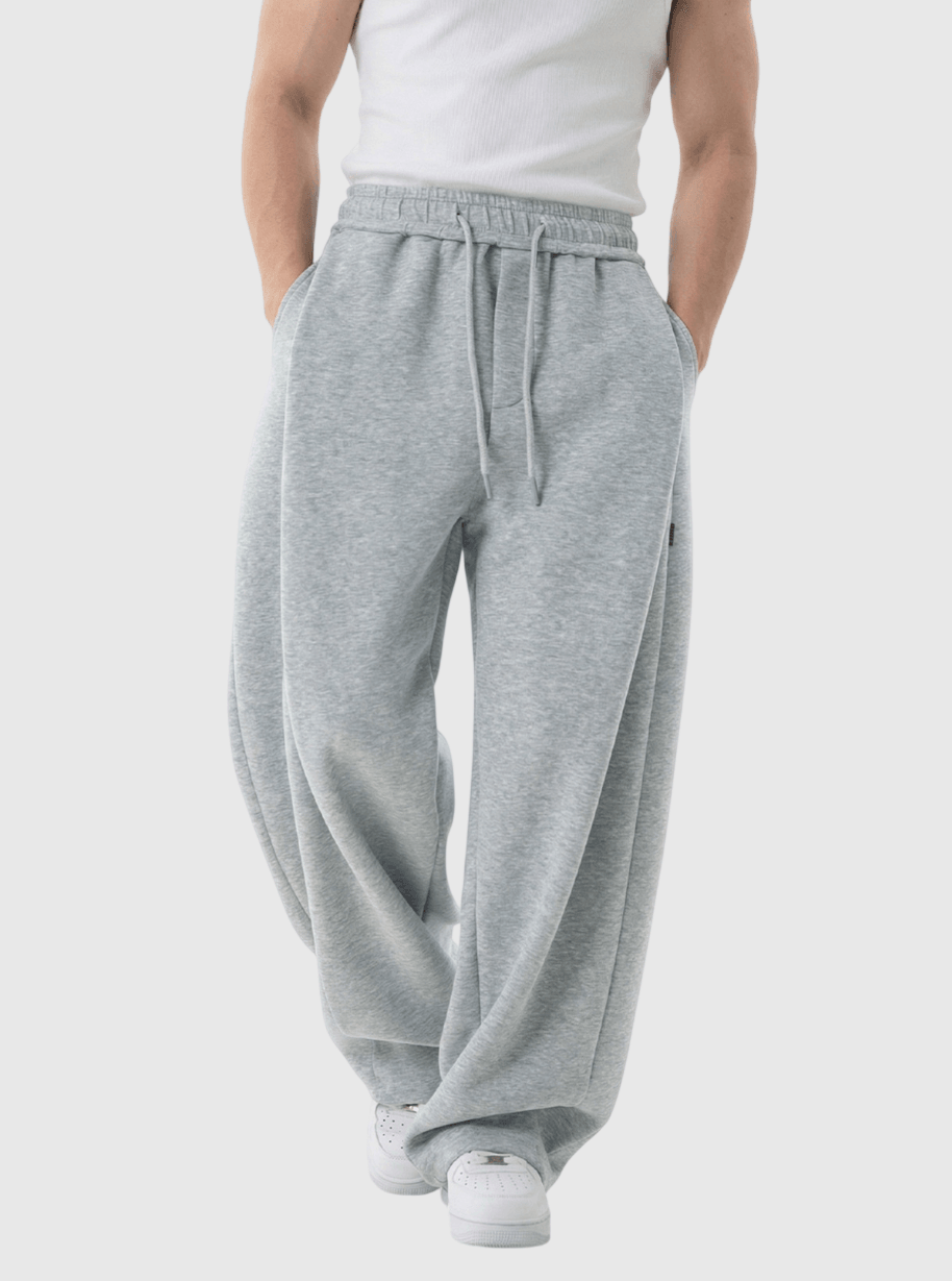 日系立體層次分割折疊 闊腳棉衛長褲 [SBP-1198]