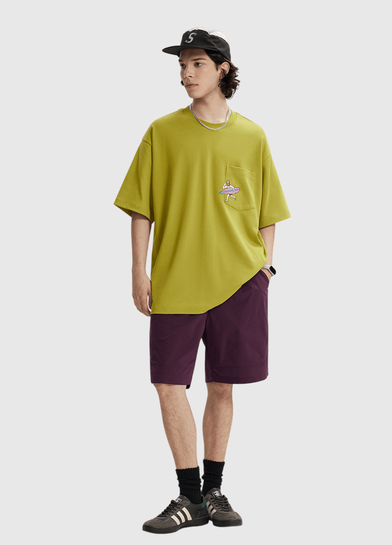 戶外運動圖案刺繡 短袖 T-Shirt [CBT-1268]