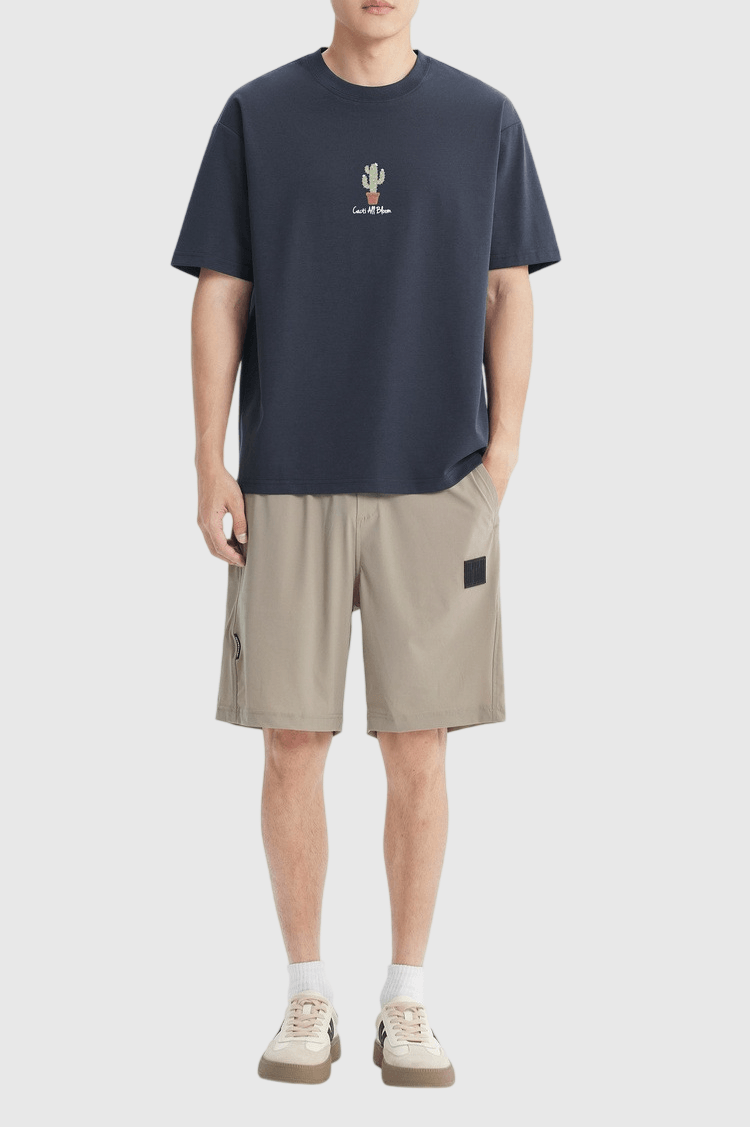 仙人掌細圖案印燙設計 短袖 T-Shirt [CBT-1577]