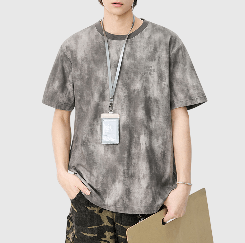 日系水洗紮染文字印燙設計 短袖 T-Shirt [SBT-1532]