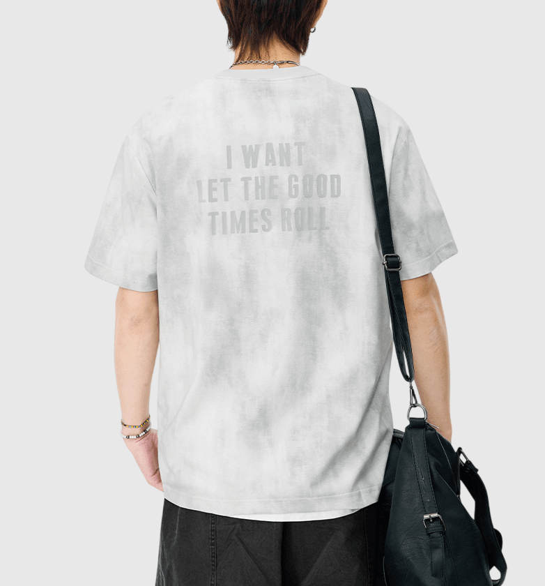 日系水洗紮染文字印燙設計 短袖 T-Shirt [SBT-1532]