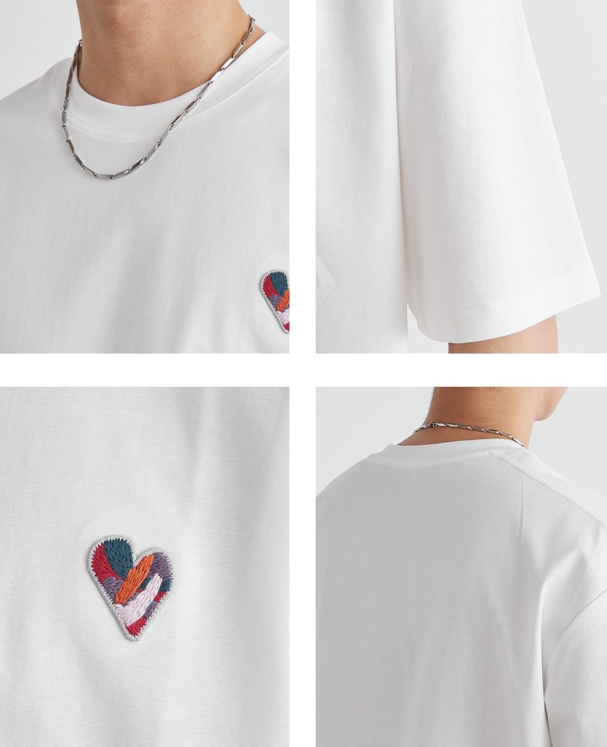 復古民族工藝細心形刺繡編織 短袖 T-Shirt [SBT-1586]
