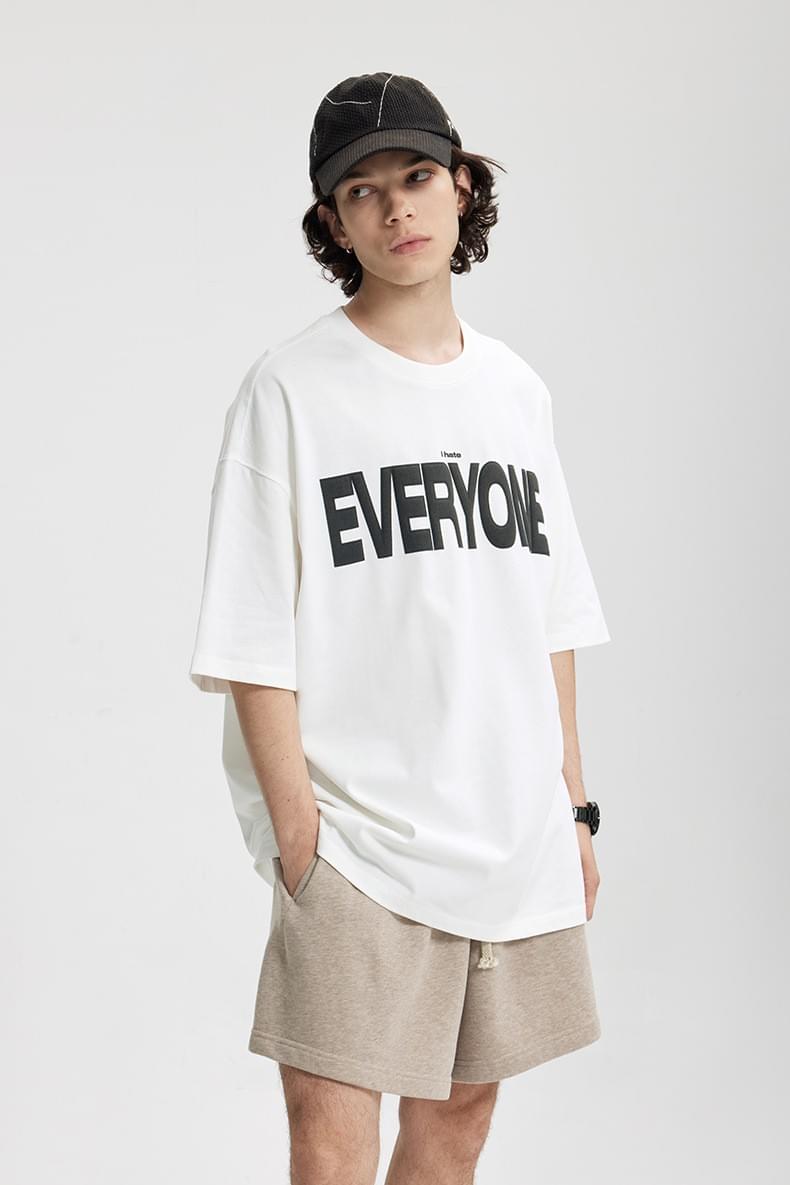 中身立體文字設計印燙 短袖 T-Shirt [CBT-1267]