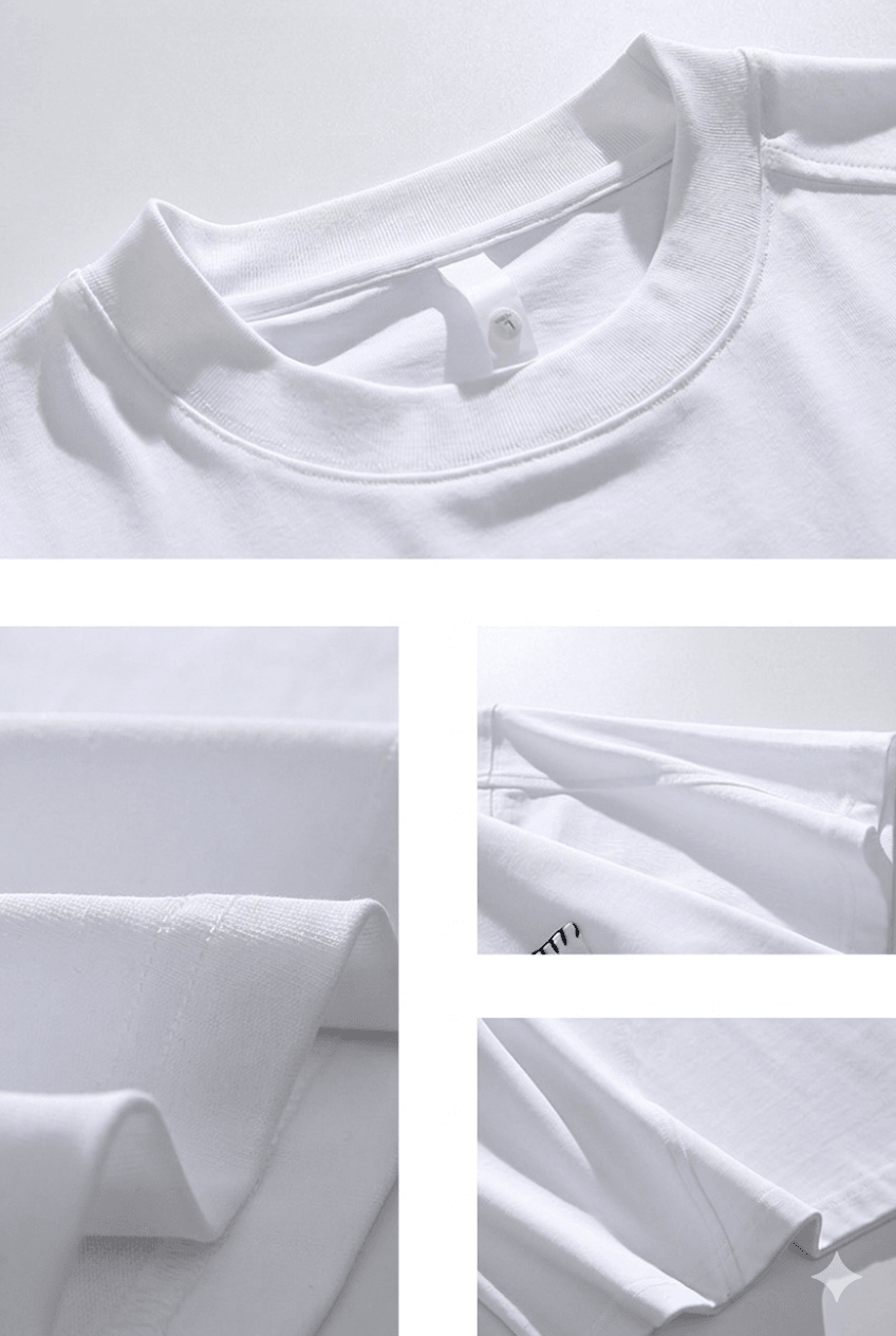 斜前袋手工縫線設計 純棉短袖 T-Shirt [SBT-1574]