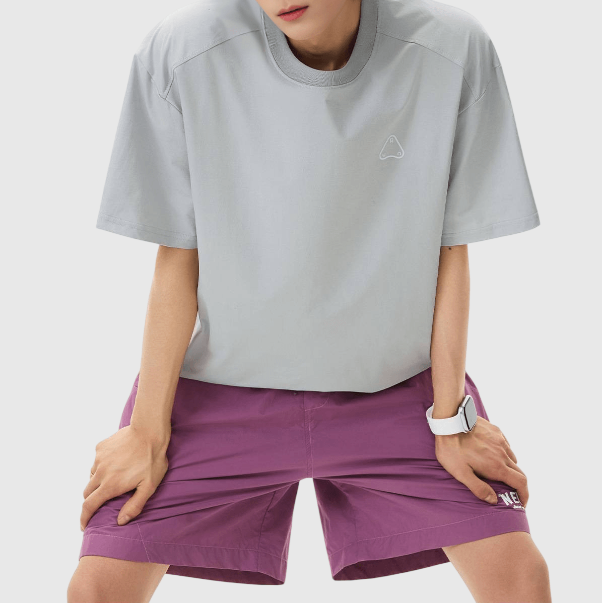 戶外層次色系山峰圖案印燙 涼感透氣短袖 T-Shirt [SBT-1554]