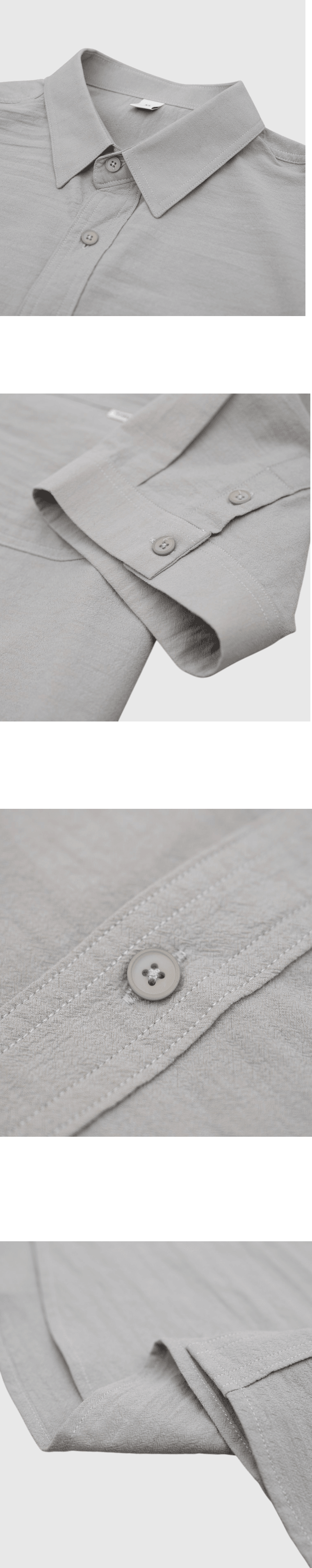 日系基礎前袋細標籤縫紉設計 透氣短袖恤衫 [SBS-1406]