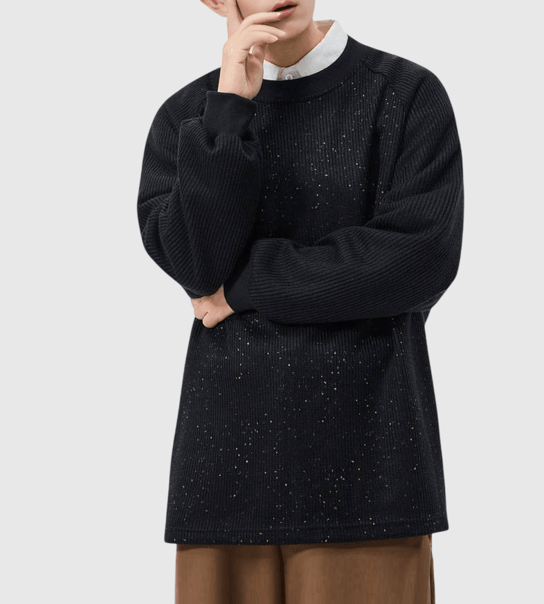 日系彩點紗紋理編織 長袖 T-Shirt [SBT-1472]