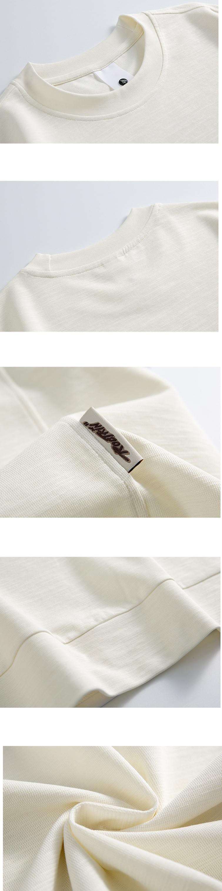 日系折疊層次假兩件式設計 天竺棉短袖 T-Shirt [SBT-1517]