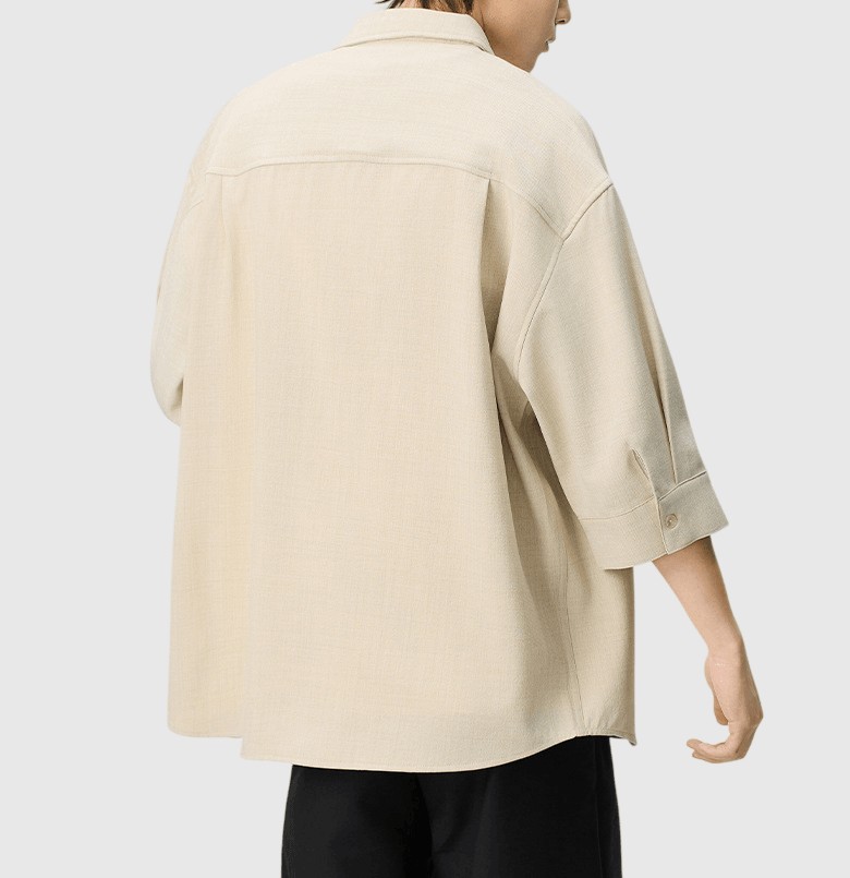 日系雙設計前袋工裝 透氣半袖恤衫 [SBS-1399]