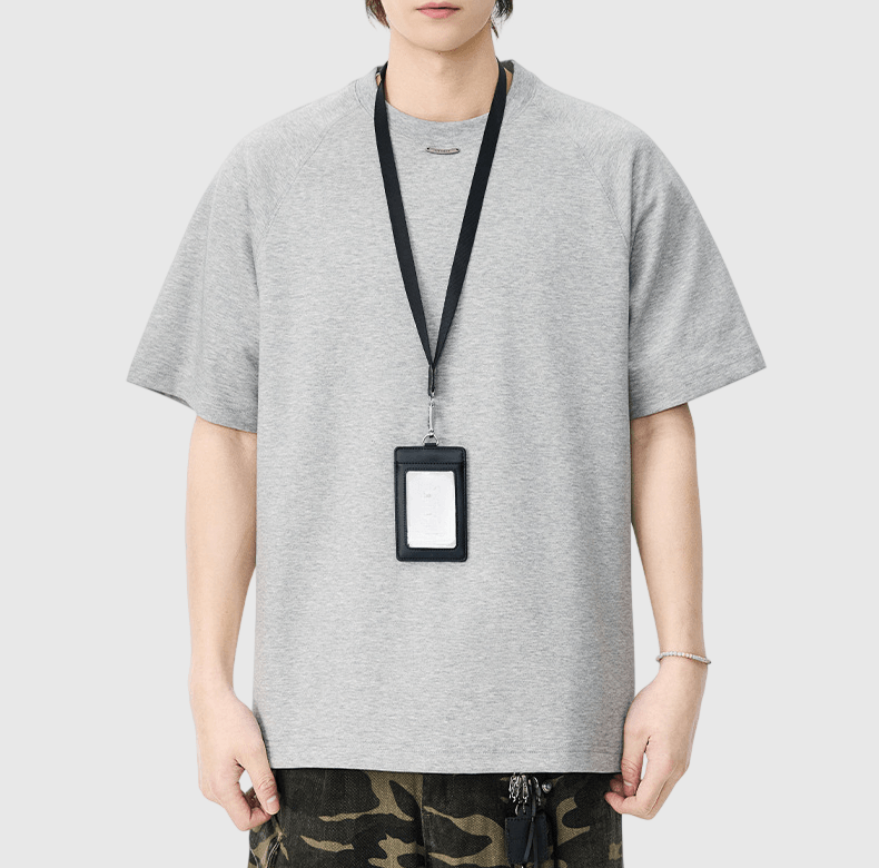 領口細鐵片縫紉設計  短袖 T-Shirt [SBT-1583]