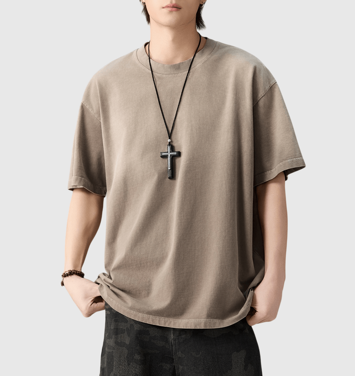 復古水洗色系漸變 純棉短袖 T-Shirt [SBT-1424]
