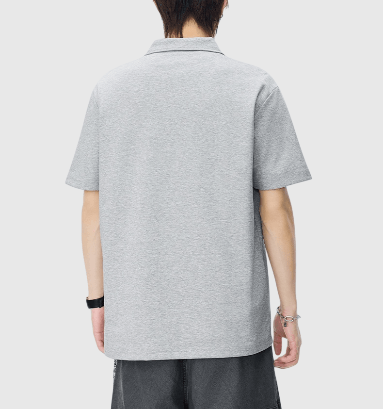 日系半拉鍊設計 短袖 POLO T-Shirt [SBT-1581]
