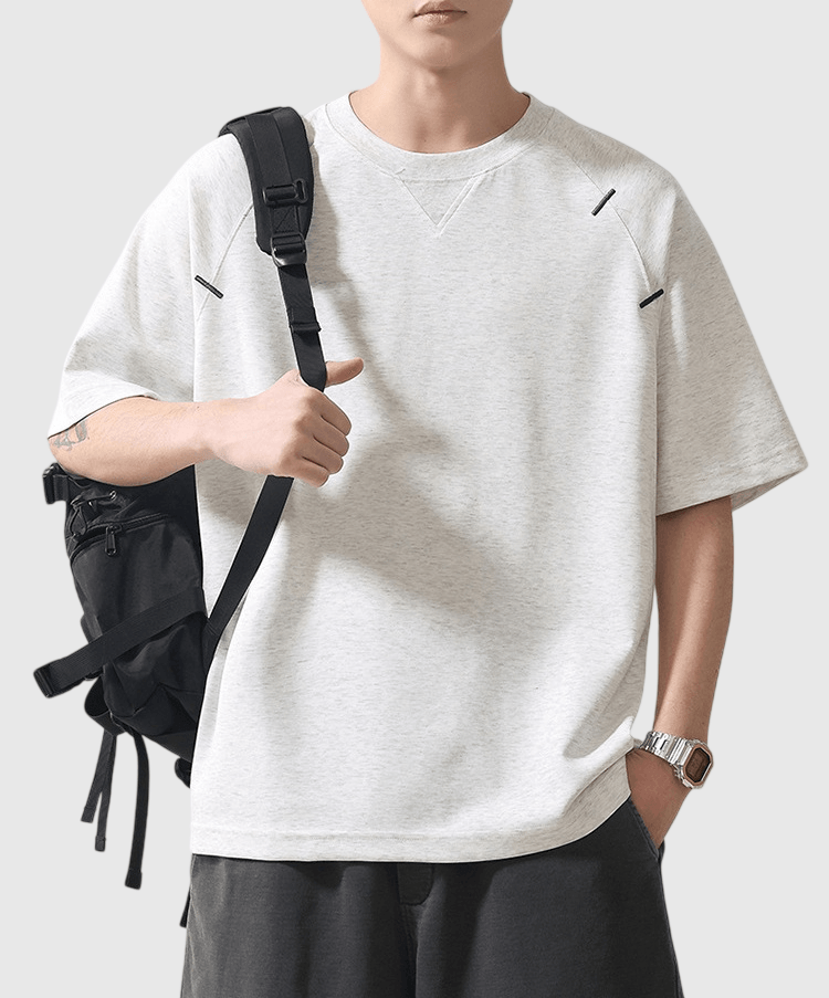 側車縫工藝設計 透氣短袖 T-Shirt [SBT-1576]