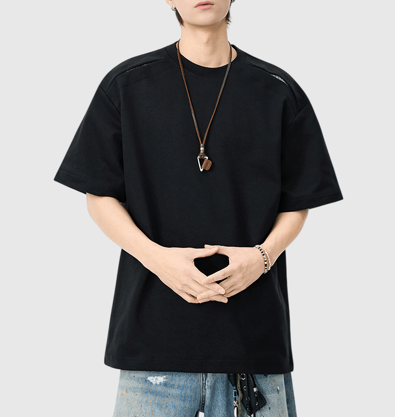 日系層次分割結構設計 短袖 T-Shirt [SBT-1565]