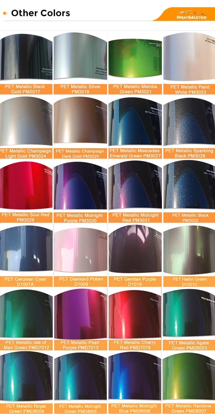 Wrapmaster PET Metallic Black Rose Car Vinyl Wrap