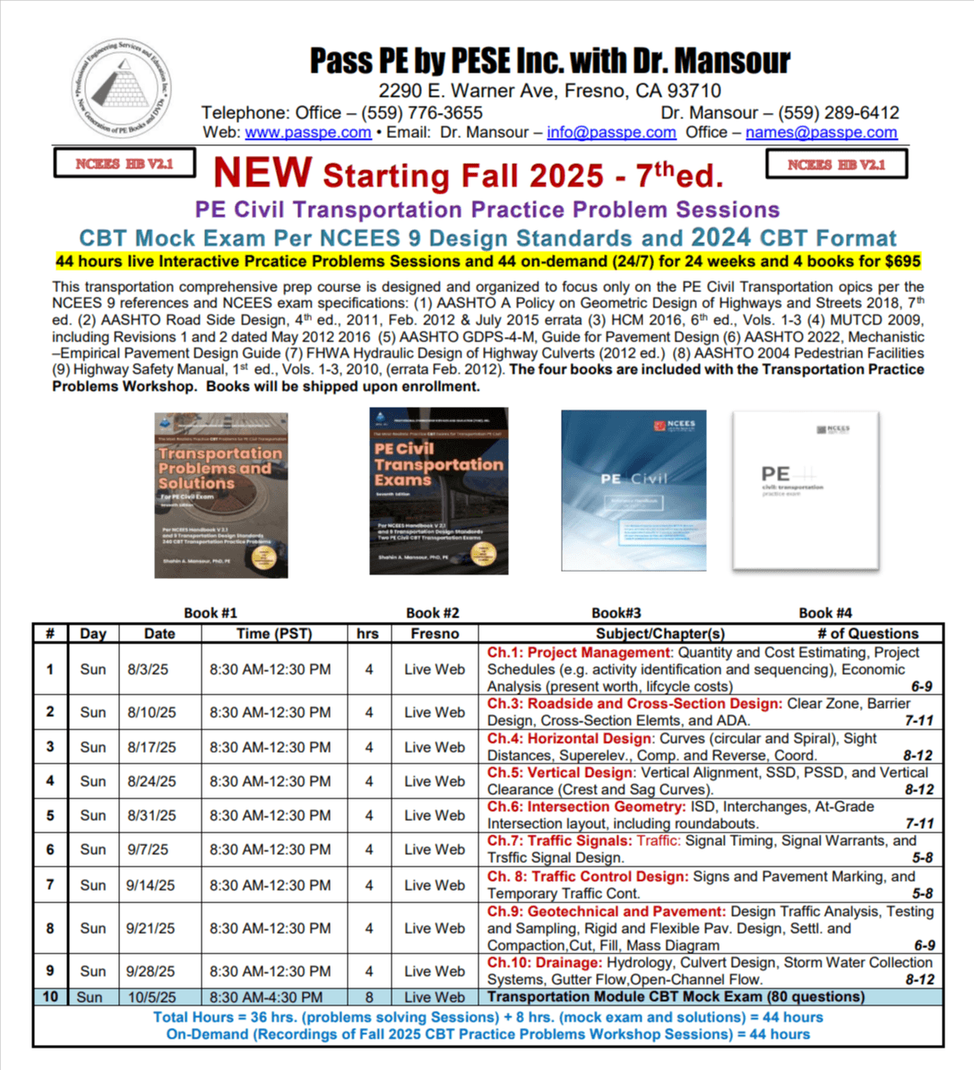 2025 LIVE WEBINAR - Transportation CBT Module Prep Course with Workshops (44 Hours)