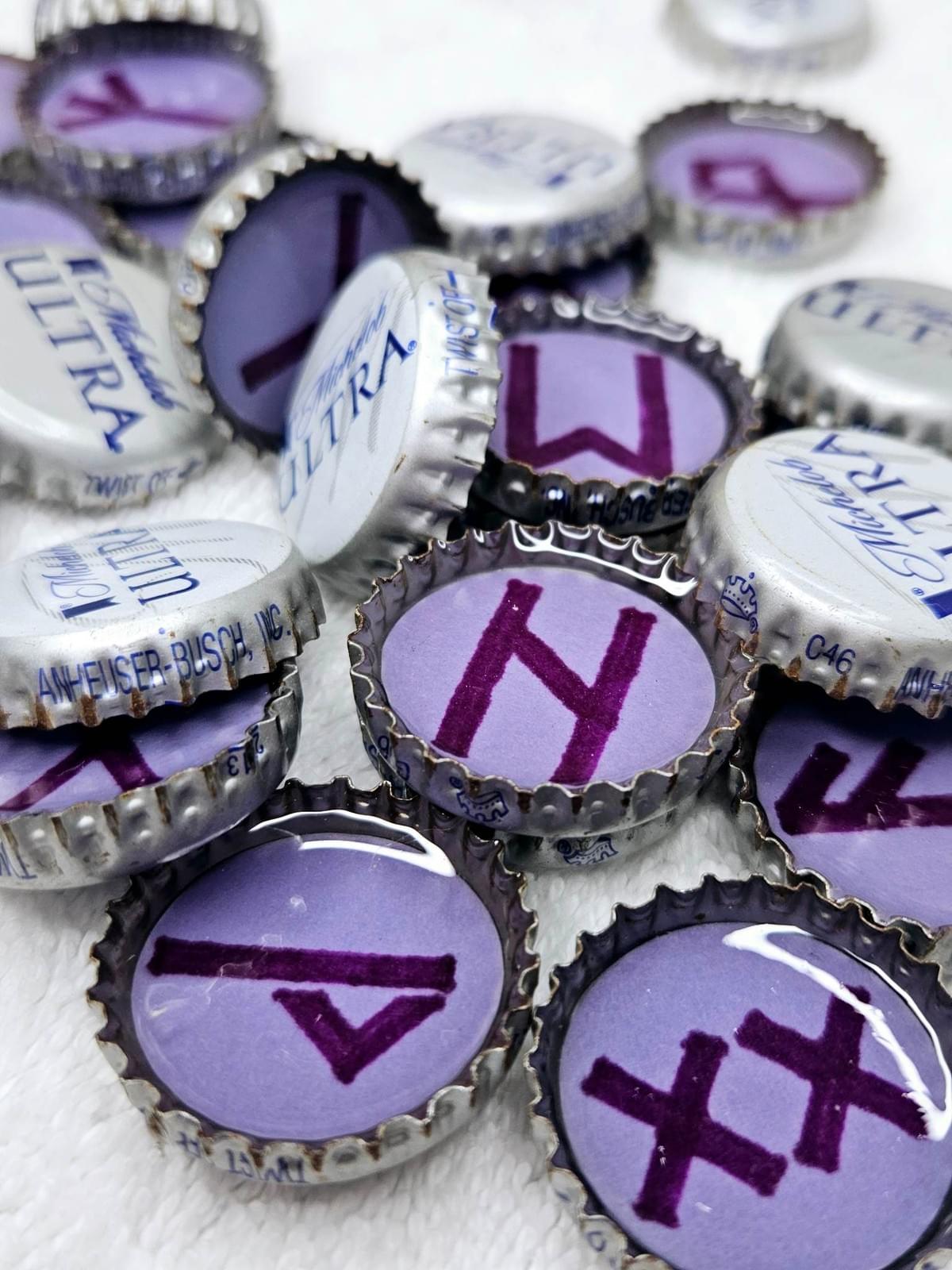 Runes Sets - Traditional Futhark - Bottle Cap and Resin