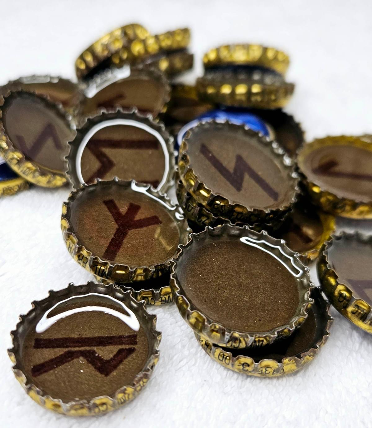 Runes Sets - Traditional Futhark - Bottle Cap and Resin