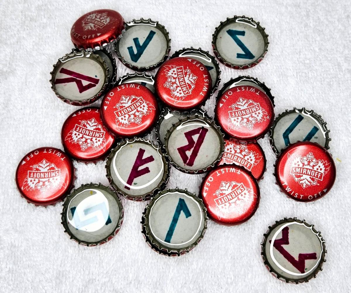 Runes Sets - Traditional Futhark - Bottle Cap and Resin