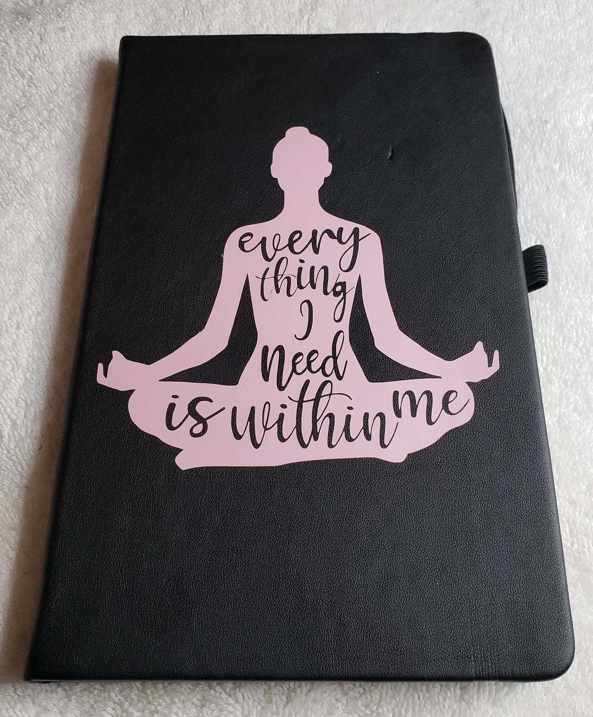 Black Ruled Journal - Triple Moon Spring Goddess