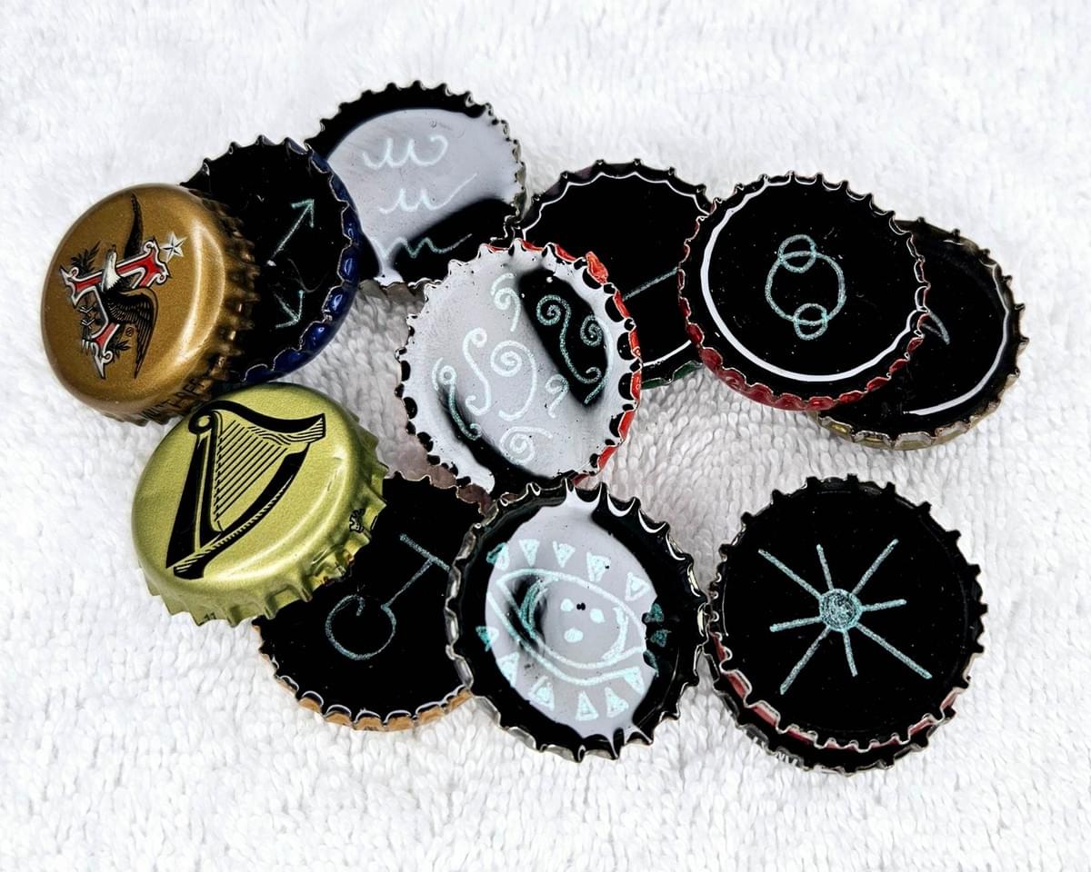 Runes Sets - Witch's Runes - Bottle Cap and Resin