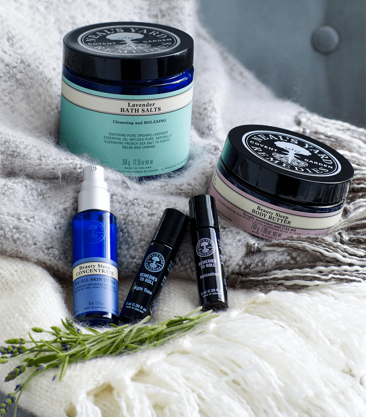 Some of Neal's Yard Remedies relaxing products