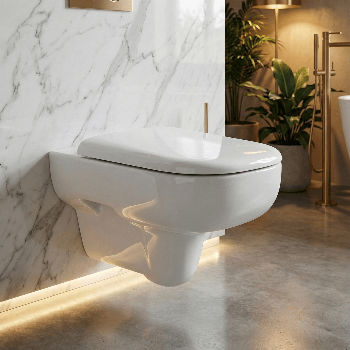 Cuvette suspendue Geberit Smyle Rimfree avec abattant standard - GEBCER500.210.01.1 - GEBCER500.234.01.1