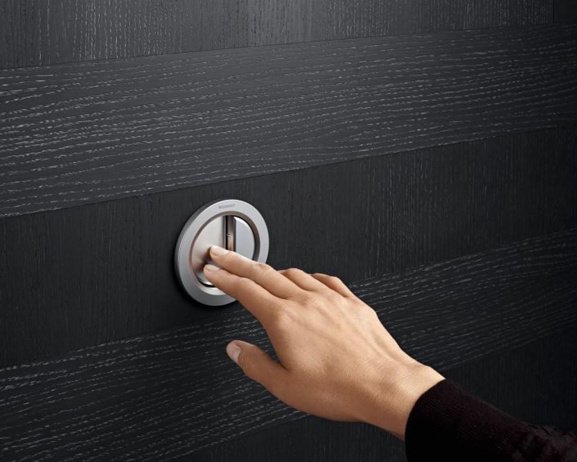 Bouton pneumatique Geberit en chromé pour déclenchement simple touche - GEB115.114.21.1