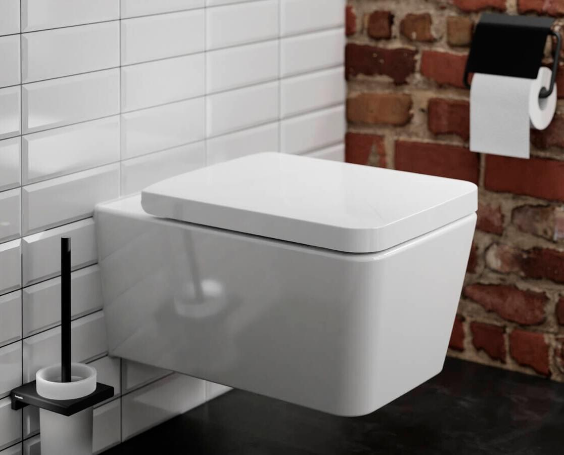 Pack cuvette suspendue hansgrohe  AquaFall Flush avec fixations cachées / EluPura Q - HG61117450