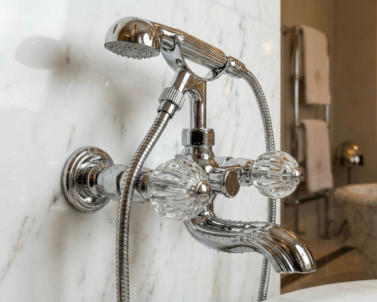 Mélangeur de bain / douche Delepine / Collection Mandarine Cristal Clair - A27G02546GM