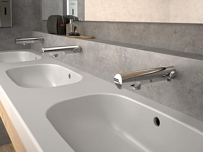 Robinet temporisé mural Tunisie - Robinetterie Presto - Salle de bains Tunisie - Sanitaire Tunisie -  Robinetterie Tunisie  - Edifis Group