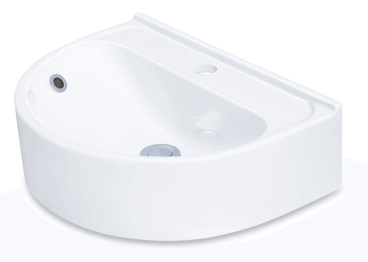 Lave-mains Demi-Lune 49,5 cm - VDEMILUNE-BL