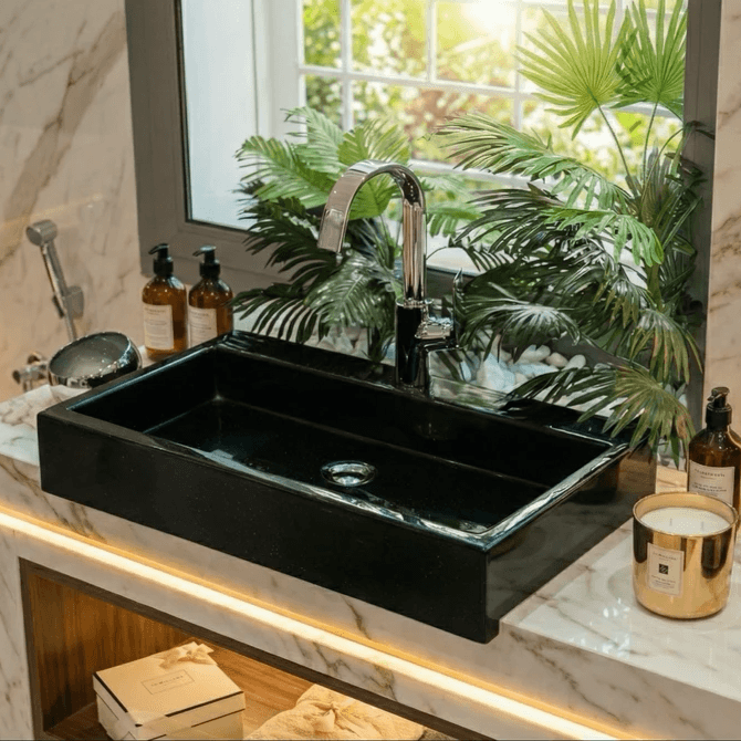 Bol à poser à prix mini Tunisie /  Bol résistant salle de bain Tunisie /  Bol Tunisie / Bol salle de bain 47 cm Tunisie / Vasque bol robuste Tunisie / Salle d'eau Tunisie