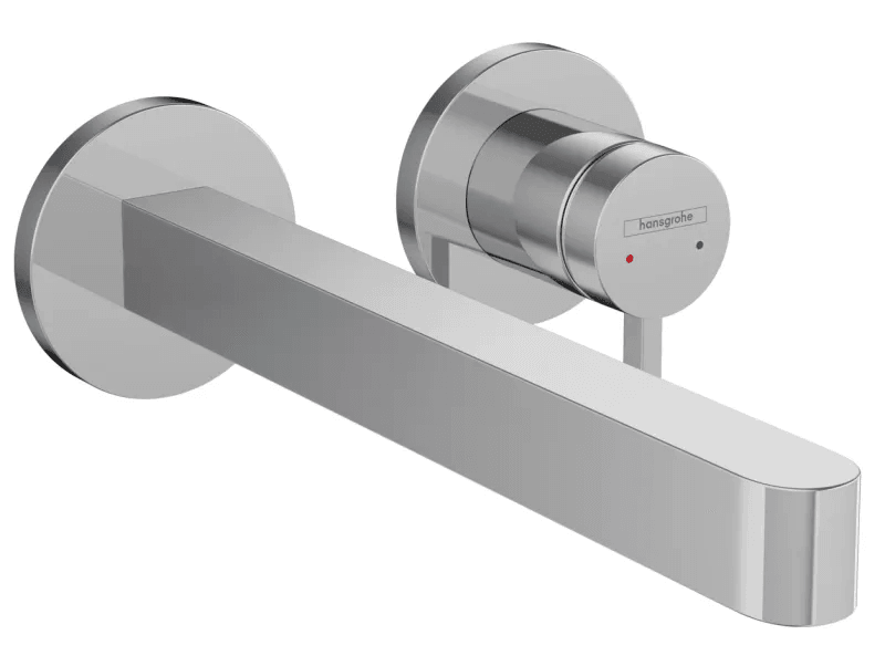 Mitigeur de lavabo encastré Hansgrohe Finoris 225 mm avec bonde à écoulement libre - HG7605000 - HG13622180