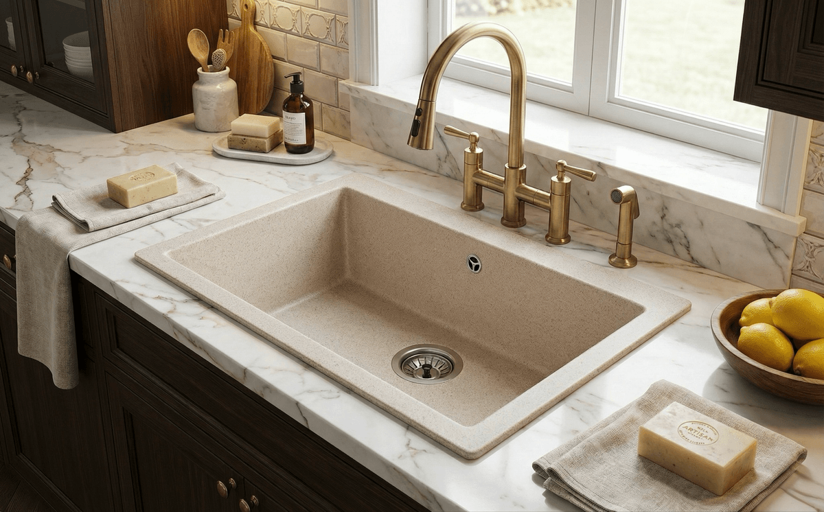 Évier granité corail Roda 70 cm un bac sans vidage - ERODA-GR20 Évier granité corail Roda 70 cm un bac sans vidage - ERODA-GR20