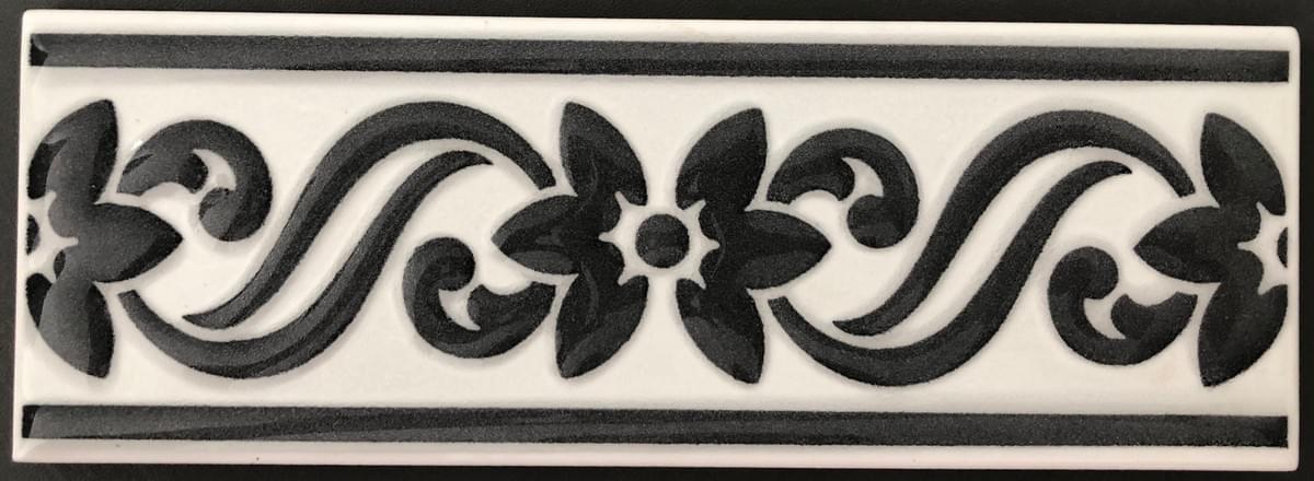 Frise Vives 7 x 20 cm / Collection Belvedere Negro - VBELVNEG0720