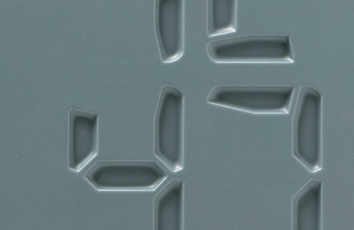 ETCH clock displaying time when turned on