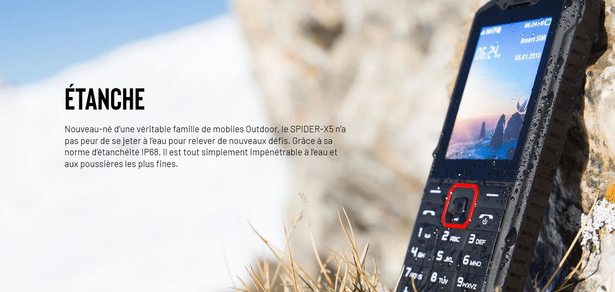 GSM CROSSCALL SPIDER X5 + LIVRAISON DISPO 2.4