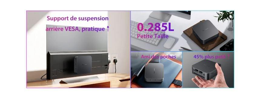 PC MINI BLACKVIEW MP80 + PACK + LIVRAISON DISPO 16/512GO QUAD CORE INTEL N5095 UHD RE