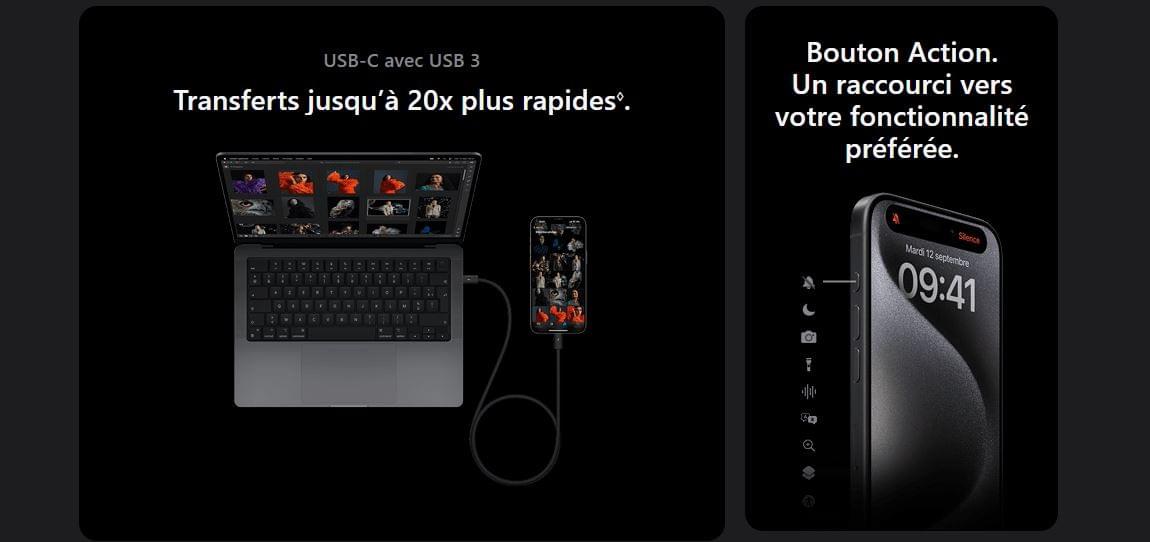 iPHONE 15 PRO MAX OLED 5G 256GO + FRAIS D'ENVOIE INCLUS MAO