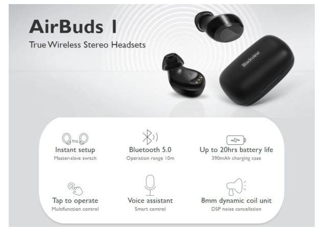 ECOUTEUR BLACKVIEW AIRBUDS 1 BLUETOOTH + FRAIS D'ENVOIE INCLUS MAO
