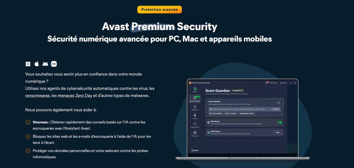 ANTIVIRUS AVAST ULTIMATE LICENCE 1-2 OU 3 ANS DE PROTECTION TOTAL SANS ABONNEMENT