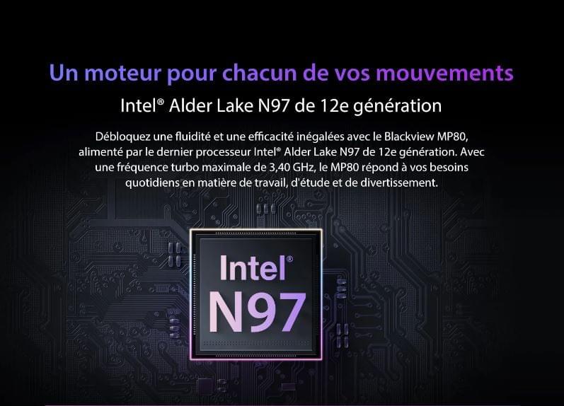 PC MINI BLACKVIEW MP80 + PACK + LIVRAISON DISPO 16/512GO QUAD CORE INTEL N5095 UHD RE